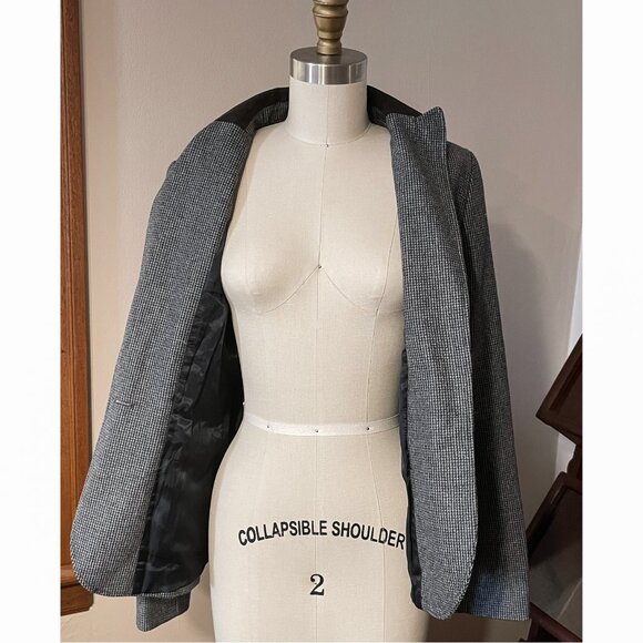 Barbour Ladies Blazer Jacket Wool Houndstooth Tweed US 6 UK 10 - Picture 4 of 9